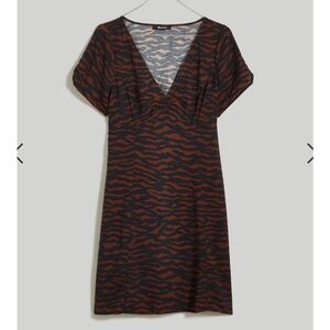 Madewell abstract animal print minidress